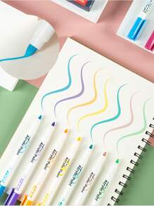 12/24pcs Capsule Highlighter Pen Set, Colorful Water-Based Drawing Markers, Large Round Tip Pens, Suitable For Art, Shoes, Clothes, Anime Graffiti Painting & DIY Back To School