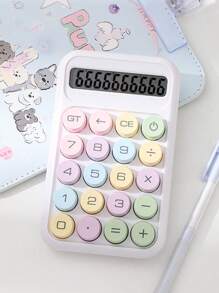 1pc Cube-Shaped 10-Digit Dopamine Calulator, With Soft Buttons, Premium Material, Suitable For School, Home, Supermarket, Bank Uses