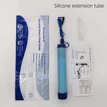 Mini filtro de agua para exteriores, purificación de paja para acampar, purificador de agua portátil para senderismo, suministros de supervivencia o emergencias - B - Ver 2