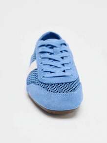 Leichte, atmungsaktive Laufschuhe für Damen, blauer Mesh-Schnürstil, Sommer 2025 neue Kollektion, Große Größen