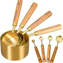 4pcs Stainless Steel Measuring Spoons And Cups Set, Suitable For Cooking And Baking, Kitchenware With Marked Scales, Baking & Measuring Tools - Multicolor - View 12