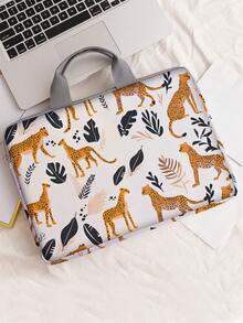 Animal Pattern Printed Laptop Bag Computer Cloth Cover Accessories Soft Laptop Bag Soft Computer Cover Laptop Cover Tablet Leather Bag Laptop Zipper Computer Cover School Business Officefor Back To School School Stuff Bag For School Work Laptop Bag For Women Mac Book Case - Multicolor - View 9
