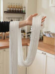 1 pieza Cortina decorativa de borla brillante gris de moda