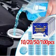 rayhong 4-Season Windshield Cleaning Tablets - Concentrated Degreasing Agent, Effectively Removes Oil Film And Keeps Glass Clean And Spotless | Fast-Dissolving Glass Cleaner Additive, Anti-Freeze (-30°C), Suitable For All Vehicle Models | Ideal Gift For Fathers, Christmas, And Auto Detailing Professionals - Blue - View 2