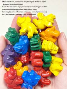 6 Colors Of Novel, Creative, Funny, Cute Little Dinosaur Shaped Crayons, With Bright Colors, No Dirty Hands, Washable, Smooth Painting, Art Painting Graffiti Crayons, Holiday Reward Small Gifts, Unique Shapes, Making You More Interested In Painting,Essential For Returning To School, Back To School Stationery For Students,Halloween, Christmas, And Birthday Reward Gift - Multicolor - View 11