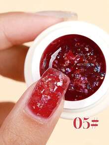 Miss Leia 12支/套 15毫升 夏季水晶透明糖果极光琥珀闪粉凝胶指甲油，美白多功能亮泽果冻片指甲油，UV/LED固化，适用于美甲沙龙、家庭SPA、女士礼物、DIY美甲 - 彩色 - 查看 12