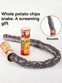 6pcs April Fool's Day Prank Toys Spring Snake Jumping Out Of Container, Fun Party Entertainment, Potato Chip Snake Novelty Toys, Potato Chip & Cockroach Model Combination Pack, Reusable