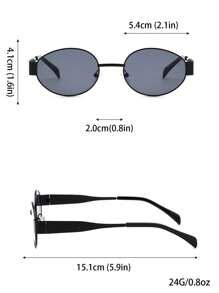 3 pièces Lunettes de mode ovales unisexes, convenant pour l'extérieur, la rue, le cyclisme, la plage, le camping, les fêtes