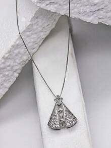 Gold Necklace With Our Lady Of Aparecida Pendant - 銀色 - 查看 3