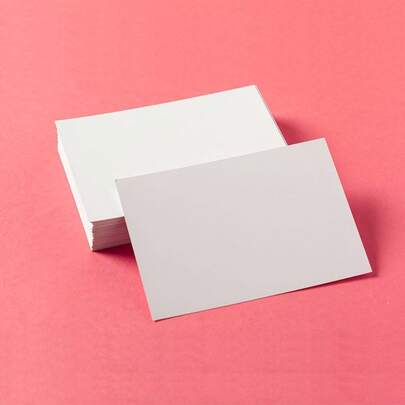 10/20/30/50 tấm bưu thiếp trống Thẻ ghi chú 3 X 5,9 inch Thẻ trắng DIY trơn Thẻ nhỏ 300 GSM cho ghi chú chỉ mục Thẻ tin nhắn có thể in, In Papa đa năng, Quay lại trường, Đồ dùng học tập