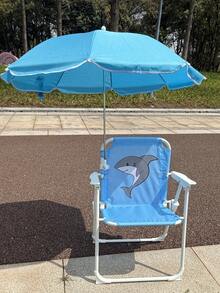 Children's Lightweight Sturdy Folding Chair With Built-In Umbrella - Perfect For Beaches, Camping And Picnics - Folding Chair - View 2