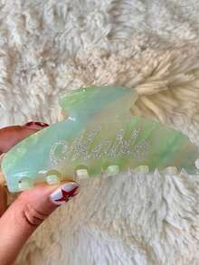 Personalized Acrylic Name Hair Clip, DIY Chic Hair Clip Female, Hair Claw Hairpin, Perfect Gift For Girlfriend, Bride, Bridesmaid,Durable,Colorful,Cute,Adorable,Funny,Kawaii,Y2K,Stylish,Unisex,Casual,Custom,Personalized,Unique,Customized,Ideal Gifts For Him,Ideal Gifts For Her,Her,Boyfriend,Girlfriend,Family,Friends,Children,For Anniversaries,For Valentine's Day,For Mother's Day,For Birthdays,For Children's Day,For Father's Day,For Graduation,For Weddings,For Housewarming - Multicolor - View 20