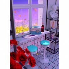 1PC Optional Frame Neon Synthwave Arcade Zone Dream Posters Canvas Painting Game Playroom Wall Art Picture For Cafe Club Room Home Decoration Reusable Frame ,Wall Art With Frame - Multicolor - View 108