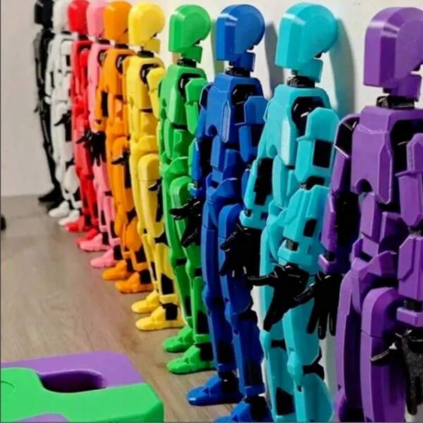 Multi-Jointed Action Figure Boy Robot Building Blocks Children's Educational Assembly Small Toy Doll Toy Third Generation Dummy Doll DIY Full Body Stress Relief Artifact, Birthday Gift, Children's Toy Boy 3D Printed Robot, Christmas, Boy And Girl Lucky 13 Collectible Doll, Desktop Decoration, Hand-Assembled Game, Children's Educational Toy