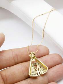 Gold Necklace With Our Lady Of Aparecida Pendant - Gold - View 4