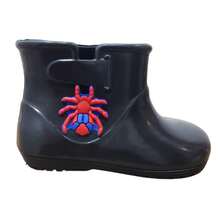 Galocha Bota Aranha Rosa Lilás Preto Spider Flor Infantil Frio Chuva Impermeável 17 ao 24 Menina Menino
