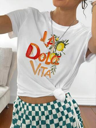 Sweet Life Women T-Shirt Cute Amalfi Coast Summer Lemon Women T-Shirt Italy Vacation Women T-Shirt