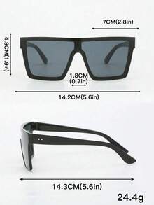 1/4件套 时尚眼镜 大框方形 沙滩配饰 - 彩色 - 查看 5