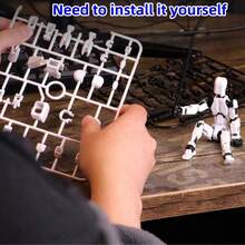 Multi-Jointed Action Figure Boy Robot Building Blocks Children's Educational Assembly Small Toy Doll Toy Third Generation Dummy Doll DIY Full Body Stress Relief Artifact, Birthday Gift, Children's Toy Boy 3D Printed Robot, Christmas, Boy And Girl Lucky 13 Collectible Doll, Desktop Decoration, Hand-Assembled Game, Children's Educational Toy, For Adult, Men Gift Ideas, Building Block Sets