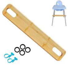 1pc Bamboo High Chair Footrest With Adjustable Straps For Safety - Wooden Footrest Suitable For Use With Antilop High Chair Accessories - Yellow - View 3