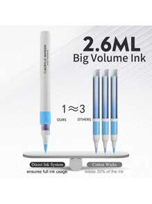 Juego de 128 colores de rotuladores acrílicos de brocha suave a base de líquido con estuche de regalo - Rotuladores de colores profesionales para dibujo y pintura para estudiantes y artistas, incluye 120 rotuladores acrílicos + 8 bolígrafos de tinta metálica y perlada, resistentes al agua y a la decoloración para manualidades, colorear en rocas, madera, vidrio, cerámica y talla grande. Juego de regalo perfecto para amigos como útiles escolares y materiales artísticos.