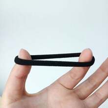 150pcs/50pcs Women Simple Fashion Cute Convenient Elegant Street Casual High Elasticity 4cm/1.57in Black Hair Ties Suitable For Women Daily Decoration Ponytail Hair Tie Scrunchie Sports Commuting Towel Hair Tie Hair Accessories