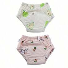 5pcs/Set Newborn Training Pants, Assorted Floral Patterns, Washable Lightweight Summer Potty Training Underwear, Reusable Cloth Diapers, Soft & Breathable, Suitable For Baby Boys And Girls, Essential Baby Item