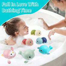Juguetes de baño para niños, juguetes de agua para nadar, juguetes de baño para bebés (los ojos del cangrejo son aleatorios). Patitos de goma, juegos educativos, juguetes para piscina de chapoteo para niños, juguetes sensoriales, juguetes para recién nacidos, navidad, tortuga, delfín, pez payaso, elefante, pingüino, juguetes de animales de baño, juguetes para ducha y bañera, regalos de juguetes de aspersión para niñas pequeñas, suministros de baño, juguetes para bebés de 2 años, regalos de cumpleaños, accesorios para bebés, artículos esenciales, regalos de Halloween