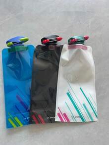 1pc Silicone Collapsible Water Bottle With Carabiner, Reusable Leakproof Cup, Sports Water Bottle, Valentine's Day Gift, Suitable For Outdoor Activities, Travel And Party - Foldable Silicone Water Cup, Camouflage Sports Water Bottle, Summer Sports Silicone Water Cup, Suitable For Outdoor Travel And Fitness - Multicolor - View 16