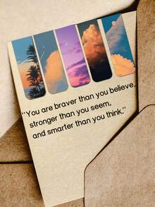 5 PCS Twilight Whisper Magnetic Bookmarks And Water Color Bookmarks Set, Double-Sided Magnetic Page Markers For Reading, Ideal Student Supplies And Gift For Book Lovers, Perfect For All Books And Notebooks , Back To School Gifts - Multicolor - View 2