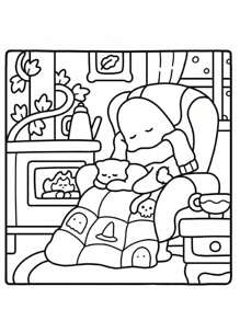 1pc Little Spooky : 42 Page Coloring Book For Adults And Teens, Easy Colouring Book Super Cute Designs Of Cozy, Hygge Spaces For Relaxation (Cozy Spaces Coloring) .Back To School Season School Supplies A Relaxing Gift For Friends, Couples, And Family