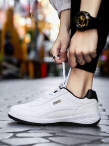 Hot Selling Plus Size Men's Sneakers, New 2025 Summer Breathable Fashionable Sports Shoes With PU Leather