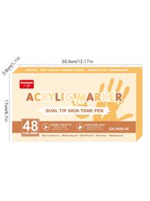 12/24pcs/Set Dual-Head Skin Tone Acrylic Markers - Straight Liquid Ink Markers, Soft Tips And Hard Tips, Vibrant Colors, Stackable, Good For Painting, DIY Graffiti Art Drawing Pen Supplies For Creative Projects