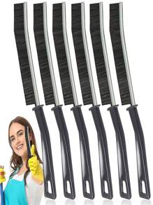 Set di 6 pezzi Spazzole per pulizia di fessure con setole rigide - Pulitore per fessure sottili, spazzole per la pulizia piccole, spazzole per fughe di piastrelle, per cucina, bagno, casa, pulizia di finestre