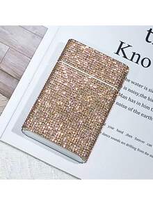 1 件女式水钻镶嵌铰链烟盒，带推拉闭合 - 彩色 - 查看 3