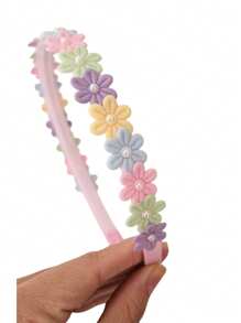 Arquinho/Tiara Dentinho Forrada e Decorada Com Florezinhas e meia Pérola , arco flor