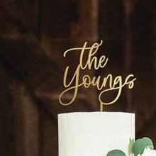 Personalized Acrylic Birthday Cake Topper ,Custom Script Cake Topper Name For Birthdays And Party ,Customizable Gold/Silver Cake Topper ,Custom Name Cake Topper ,Personalized Wedding Cake Topper ,Anniversary Cake ,Couple Cake Topper. - Birthday Cake Tags - View 3