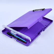 PP Folder Storage Box File Box A4 Writing Board Clip, Large-Capacity Nursing Clipboard With Pencil Case,Back To School,School Supplies