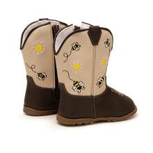 Baby Texan Booties Cheap Soft Comfortable Children's Shoes + 01 Pair Of Cotton Socks Ubuntu Baby Promotion - 芥末黃 - 查看 4
