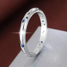 1pc Creative Geometric Design Cubic Zirconia Ring For Girls, Gift For Elders, Ramadan Gift