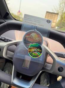 Rearview Mirror Decor - Car Air Freshener - Long-Lasting Fragrance, Keeps Vehicle Interior Fresh And Pleasant, Ideal Gift, Car Vent, Ocean Breeze Scent, Car Diffuser, Natural Essential Oils, Cartoon Design, Suitable For Rearview Mirror, Car Pendant - Cartoon Style Fragrance Bottle, Long-Lasting Scent, Deodorize Car Interior, For Rearview Mirror, Vent Clip, Home And Office Decor