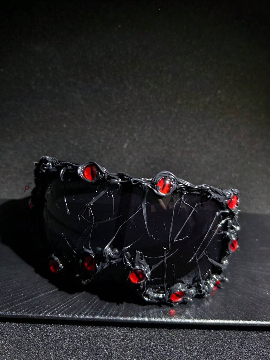 1 件男女通用蒸汽朋克风格几何图案复古休闲波西米亚宫廷风格派对可爱街头优雅眼镜，适合所有季节，欧美个性派对，舞台表演名人眼镜，哥特式小众前卫时尚休闲 Ins 黑蛇