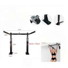 Máquina de dominadas multifuncional de pared para el hogar, con construcción de acero de grado gimnasio, mango antideslizante de alta resistencia y capacidad de carga, y múltiples posiciones de agarre para diversos ejercicios, incluyendo dominadas, ejercicios con agarre ancho y estrecho, elevaciones de piernas colgando y flexiones. Ideal para entrenamiento de fuerza de espalda, bíceps, hombros y core. Este equipo de entrenamiento de pared es estable y compacto para gimnasios en casa. Ideal para hombres, mujeres, adolescentes y entusiastas del fitness. Es una herramienta esencial para entrenamientos en casa, modelado corporal, ganancia muscular y pérdida de grasa. Equipo de fitness muy rentable, recomendado para entrenar y mejorar la fuerza muscular, la postura y la resistencia física. Máquina de dominadas de pared para el hogar.