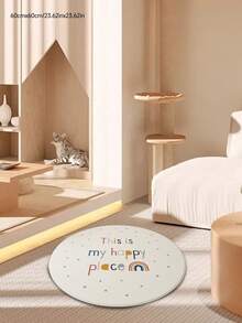1pc Cute Colorful Letter Design Carpet, Thick & Soft, Decorative Rug, Home Decor, Finished Edging, Skin-Friendly, Odorless, Washable, For Living Room, Bedroom, Study, Closet - Multicolor - View 2