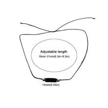 1 peça, pulseira de turmalina negra com cordão sem cartão, pulseira ajustável de obsidiana, pulseiras de proteção empática para homens e mulheres