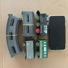 20 piezas Conjunto de tren eléctrico vintage, 19 piezas del sistema de vías de ensamblaje, Ensamblaje de tren DIY, Juego de mesa familiar, Juguete educativo STEM, Modelo de tren vintage, Regalo de cumpleaños/Navidad para niños y niñas - Accesorios aleatorios, Vuelta al cole - Negro - Ver 12