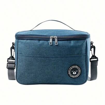 New Portable Lunch Bag Food Thermal Box Waterproof Office Cooler Lunchbox With Shoulder Strap Insulated Case,Large-Capacity Travel Hand-Held Shoulder Strap Insulated Bag, Lunch Box Bag, Student Thickened Waterproof Lunch Bag, Fresh-Keeping Aluminum Foil Picnic Bag