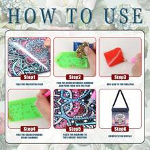 1 pieza Bolso de mano con arte de diamante DIY, Bolso bandolera de pintura de diamantes con forma de animal de 8,7 x 8,5 pulgadas con cristales de strás, cierre con cremallera y correa para mujer, bolso de hombro con forma especial perfecto para uso diario, cenas y viajes, gran regalo hecho a mano para el Día de la Madre, cumpleaños, fiesta de bodas, vacaciones y festivales