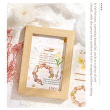 6 件薄纱纹理字母贴纸，适用于日记本、剪贴簿、计划簿和 DIY 工艺品