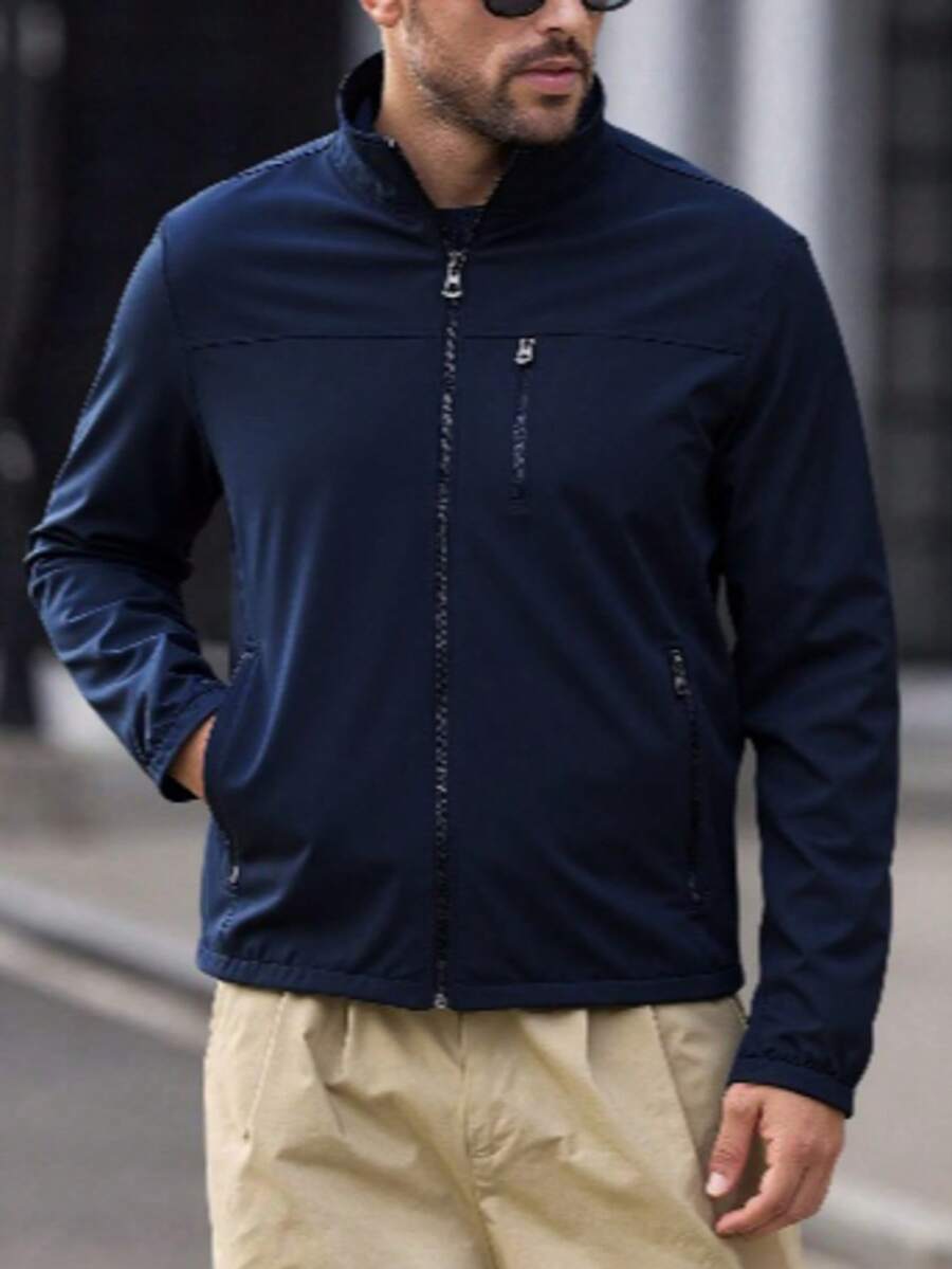 Men Jackets And Coats - Navy Blue - View 1